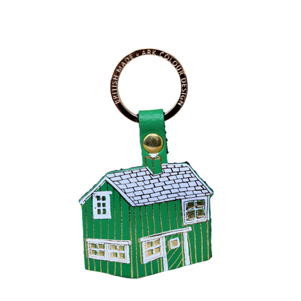 Log Cabin Key Fob - Green