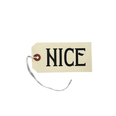 Nice Christmas Letterpress Gift Tags - Pack of 5