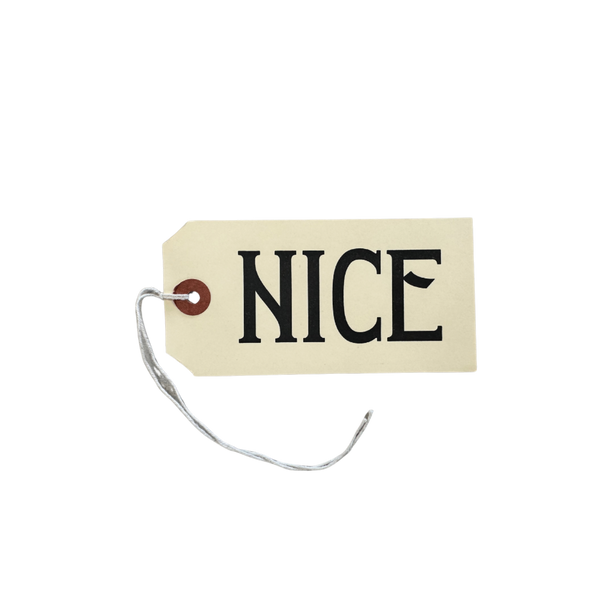 Nice Christmas Letterpress Gift Tags - Pack of 5