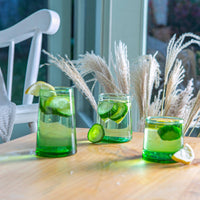 Nicola Spring - Merzouga Recycled Tumbler Glass 200ml Green