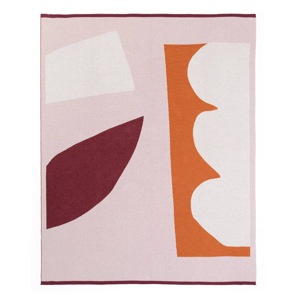 Cotton Knit Throw Blanket - Orbi Orange