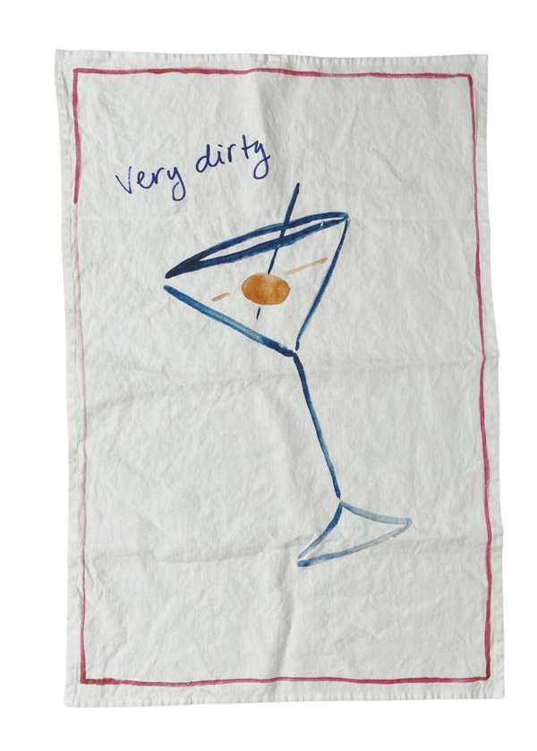 Very Dirty Martini - Linen Tea Towel