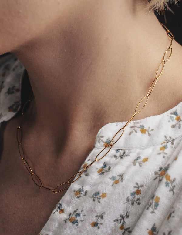 Dainty Chain Link Necklace - Gold
