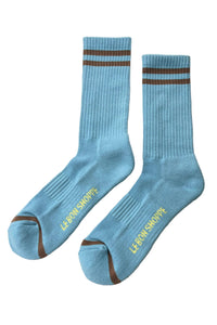 Extended Boyfriend Socks - Powder Blue