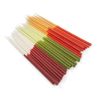 Thin Taper Candles in Guardsman Red and Pearl - Set of 66