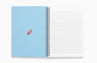 A5 Blank Wire Bound Notebook - Coy Fish