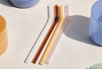 Sip Swirl Glass Straws - Set of 4
