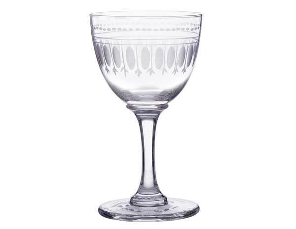 Liqueur Glasses with Ovals Design - Set of 6