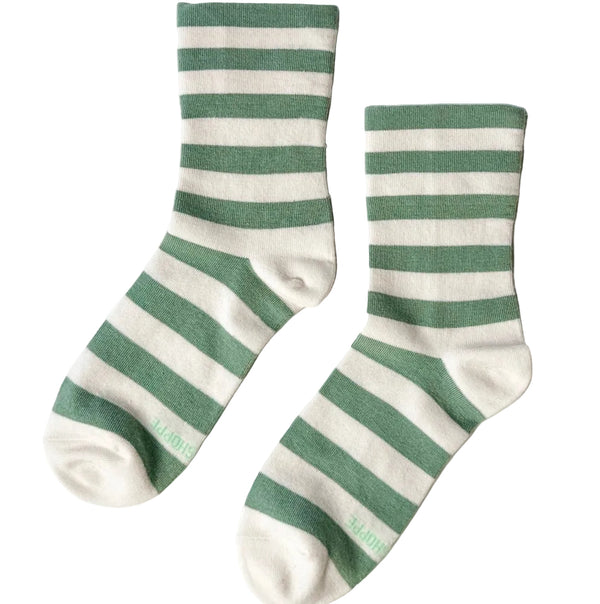Wide Wally Socks - Wide / Matcha Stripe
