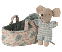 Baby mouse in carry cot - Blue