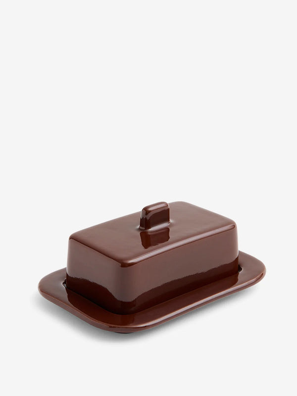Barro Butter Dish - Burgundy