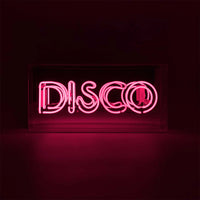 ‘Disco’ Glass Neon Sign - Pink