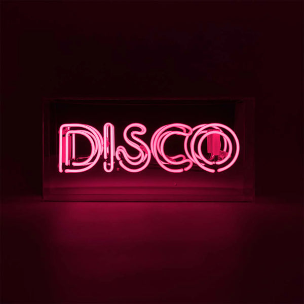 ‘Disco’ Glass Neon Sign - Pink