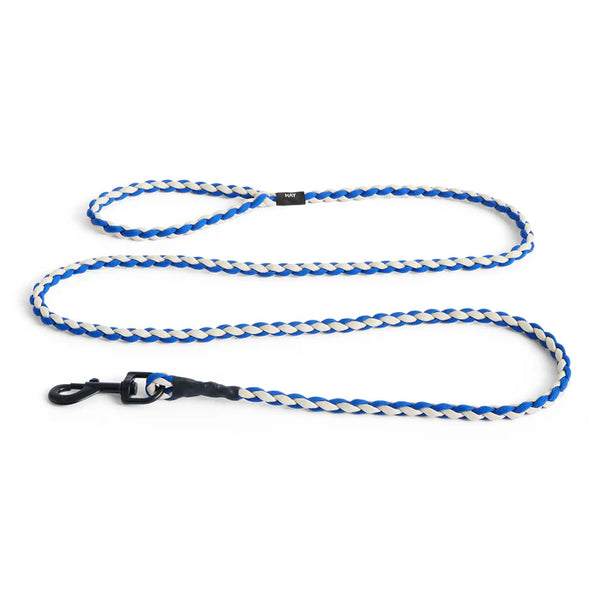 Dog Leash Braided M/L - Blue/OffWhite
