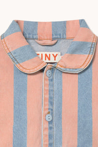 Pink Stripes Denim Jacket