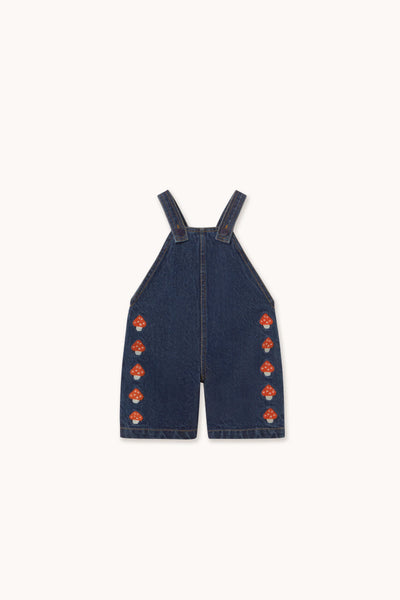 Mini Mushrooms Embroidered Dungarees
