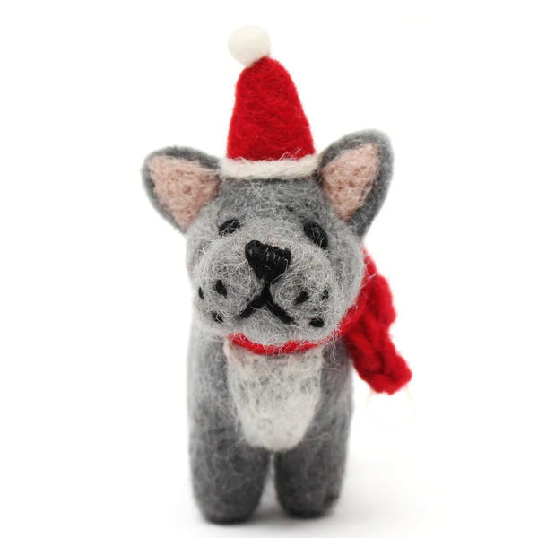 French Bulldog with Hat & Scarf Decoration
