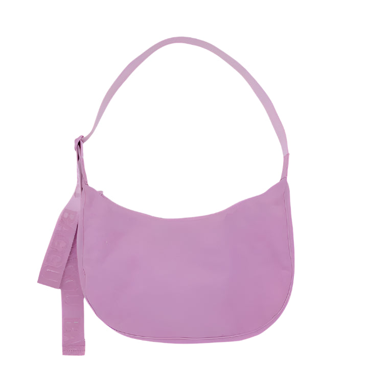 Peony Medium Nylon Crescent Bag