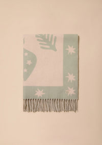 Lambswool Baby Blanket in Sage Folk