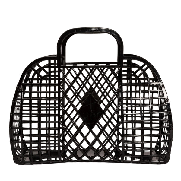 Retro Basket Jelly Bag - Large Black