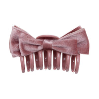 Velvet Bow Giant Claw Clip