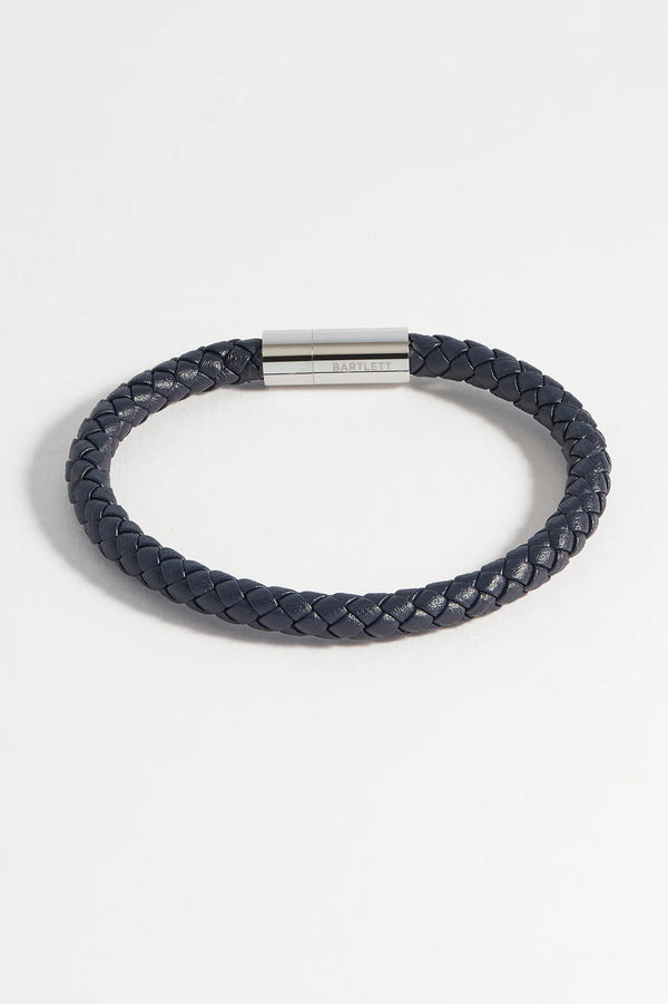 Navy Leather Wrap Bracelet