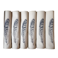 Napkin Gift Set of 6 - Feather