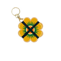 Keyring Flower Press - Greens & Yellows