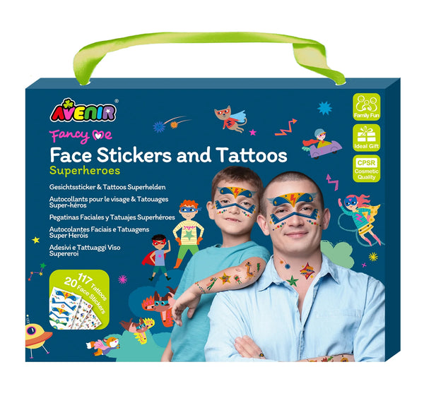 Face Sticker and Tattoos - Superheroes