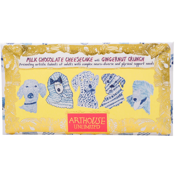 Blue Dogs Milk Chocolate Cheesecake Bar With Gingernut Crunch
