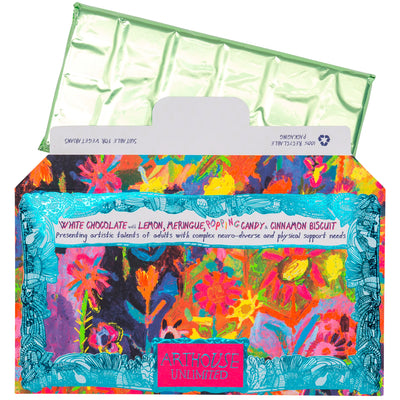 Sunflowers in the Hills White Chocolate with Lemon, Meringue, Popping Candy & Cinnamon Biscuit