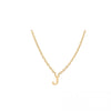 Note Necklace - Letter J - Gold Plated