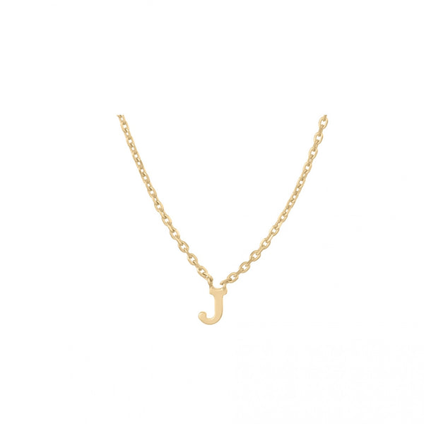Note Necklace - Letter J - Gold Plated