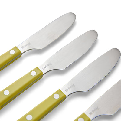 70's Cutlery Butter Knives in Lemon - Set of 4