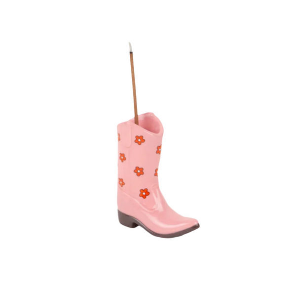 Cowboy Boot Incense Holder - Pink