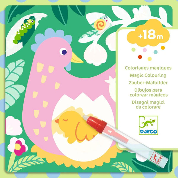 Watercolouring Magic Peekaboo - Garden Baby Animals