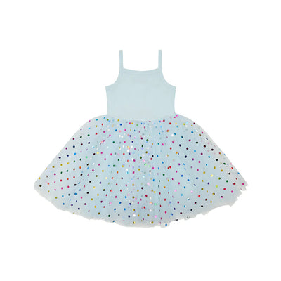 Sky Blue Spot Dress