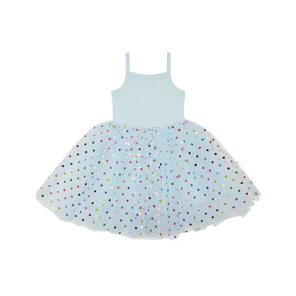 Sky Blue Spot Dress