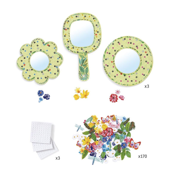 Pretty Flowers DIY Mirror Set