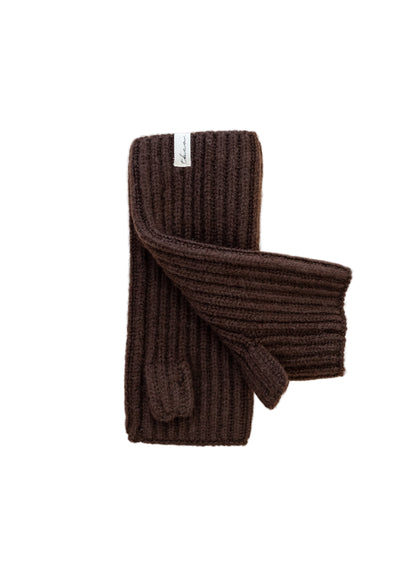 Cashmere & Merino Wrist Warmers in Brown