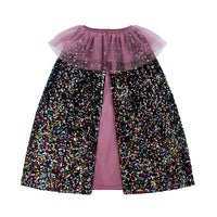 Ruffled Dazzle Sequin Cape