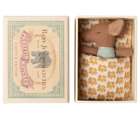 Sleepy Wakey Baby Mouse in Matchbox - Blue