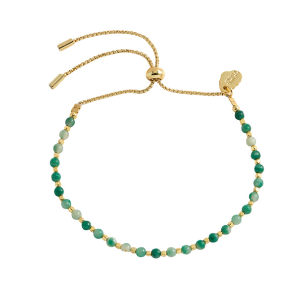 Amelia Bracelet - Green Quartz Gold Plated