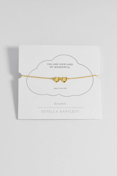Gold Connected Hearts Bracelet