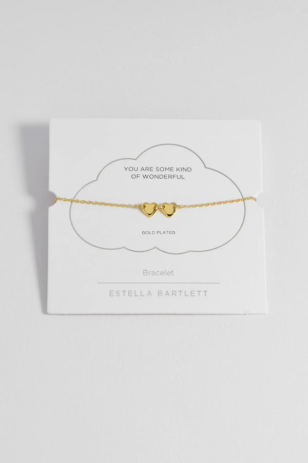 Gold Connected Hearts Bracelet