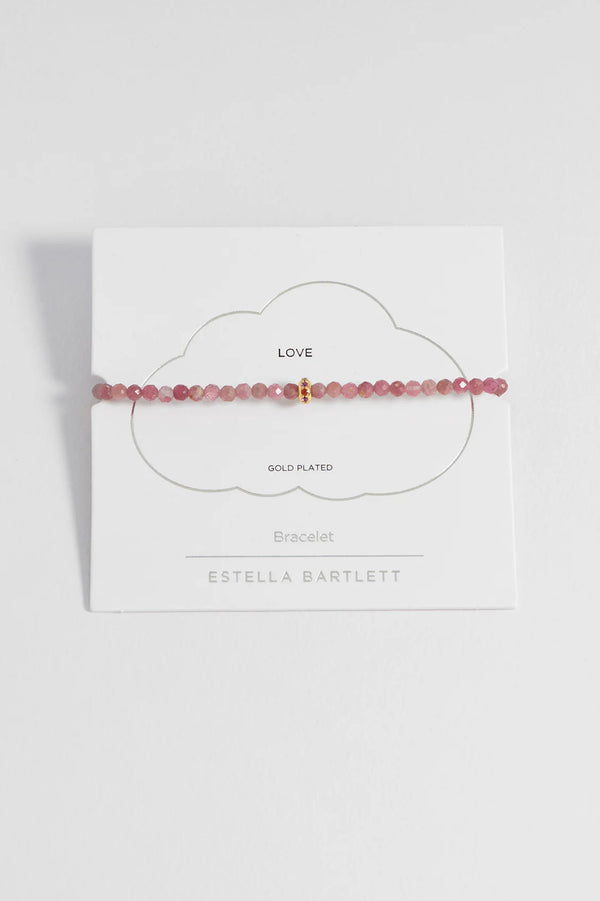 Pink Tourmaline Cubic Zirconia Disc Amelia Bracelet