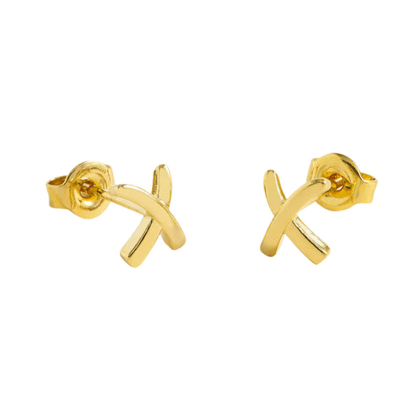 Kiss Stud - Gold Plated