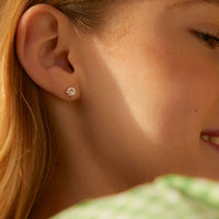 Knot Stud Earrings - Silver Plated