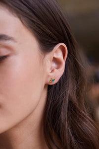 Evil Eye Stud Earrings - Gold Plated