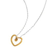 Doodle Heart Necklace - Gold & Silver Plated